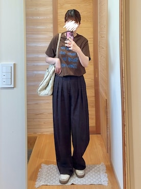 「NOGLE（ノグル）のアイテム」を使った、きなまろさん（骨格ストレート・レディース・165cm）の秋コーディネート