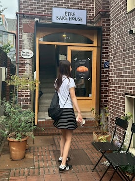 「アイテム（スカート）」を使った、アイボさん（レディース・170cm）の夏コーディネート