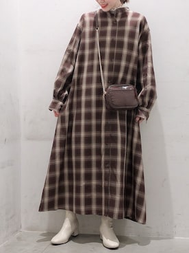 「あけましておめでとうございます！」｜ヨシカワさん（レディース・150cm）の冬コーディネート