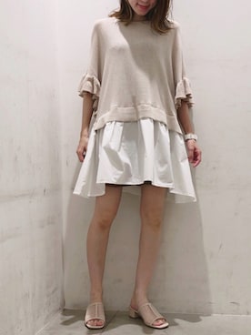 「ミニワンピ」｜ヨシカワさん（レディース・150cm）の夏コーディネート