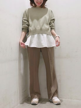 「春ニット」｜ヨシカワさん（レディース・150cm）の夏コーディネート