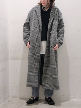 「アイテム（チェスターコート）」を使った、ヨシカワさん（レディース・150cm・30代）の冬コーディネート
