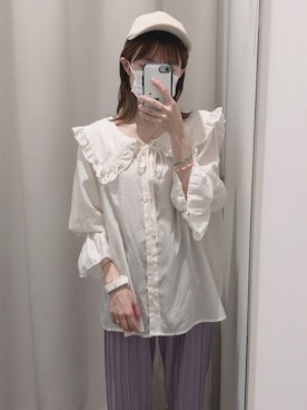 「キャップ女子」｜ヨシカワさん（レディース・150cm）の夏コーディネート