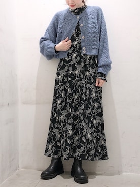 「アイテム（ワンピース）」を使った、ヨシカワさん（レディース・150cm・30代）の冬コーディネート