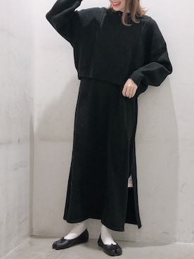 「アイテム（ワンピース）」を使った、ヨシカワさん（レディース・150cm・30代）の冬コーディネート