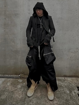 「JULIUS（ユリウス）のアイテム」を使った、Mirさん（メンズ・183cm）の春コーディネート