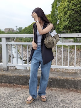 「アイテム（キーホルダー）」を使った、miniaさん（レディース・160cm）の夏コーディネート