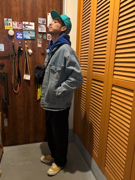 「Champion（チャンピオン）のアイテム」を使った、ジェノサイダスさん（メンズ・171cm）の秋コーディネート