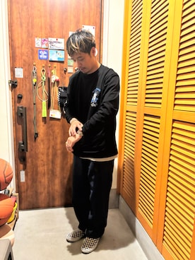 「Dickies（ディッキーズ）のアイテム（パンツ）」を使った、ジェノサイダスさん（メンズ・171cm）の春コーディネート