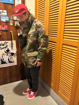 「アイテム（ミリタリージャケット、その他）」を使った、ジェノサイダスさん（メンズ・171cm）の冬コーディネート