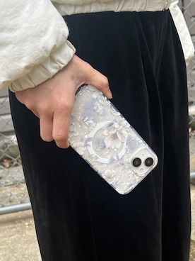 「MERCURYDUO（マーキュリーデュオ）のiPhone17 ケース iPhone16 iPhone15 iPhone14 iPhone13 マーキュリーデュオ 「MagSafe対応クリア背面/シェル」（スマホケース/カバー、ブルー系）」を使った、mfactoryさん（メンズ・175cm）の春コーディネート