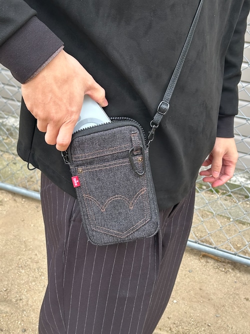 デニム ポーチ エドウィン 「スマホ用マルチポーチ」 ショルダー