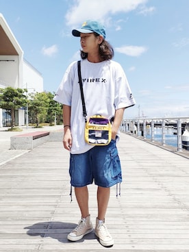 「AVIREX DEPOT」｜SASAMURAさん（メンズ・175cm）の夏コーディネート