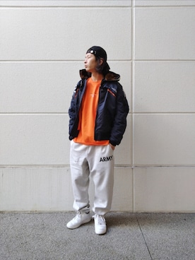 「AVIREX DEPOT」｜SASAMURAさん（メンズ・175cm）の秋コーディネート