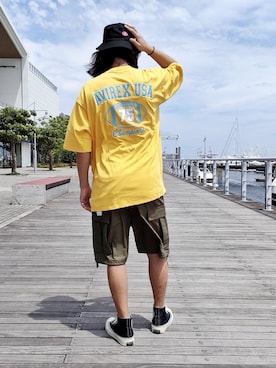 「AVIREX DEPOT」｜SASAMURAさん（メンズ・175cm）の夏コーディネート