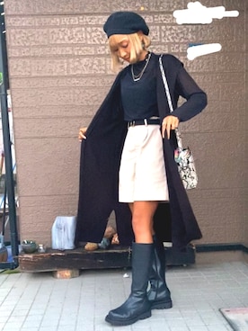 「GLOBAL WORK（グローバルワーク）のアイテム（ハンチング/ベレー帽）」を使った、ari0801さん（レディース・168cm）の秋コーディネート