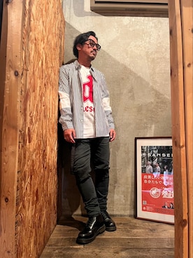 「DIESEL」｜「アイテム（ブーツ）」を使った、PLUSALPHA さん（メンズ・169cm）の春コーディネート