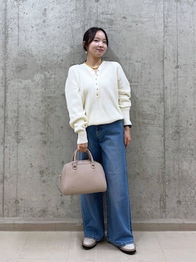 「新作」｜「アイテム（ローファー）」を使った、karafulさん（レディース・147cm）の冬コーディネート