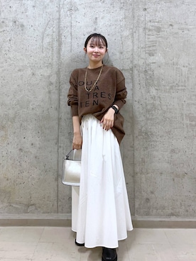 「新作」｜「アイテム（ローファー）」を使った、karafulさん（レディース・147cm）の冬コーディネート