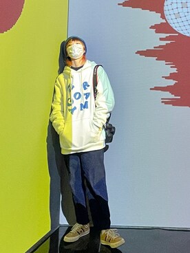 「日系极简」｜「アイテム（シューズ）」を使った、可能可爱呵さん（レディース・155cm）の冬コーディネート