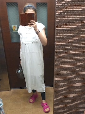 「BALENCIAGA」｜「アイテム（ワンピース/ドレス）」を使った、理恵さん（レディース・172cm）の夏コーディネート