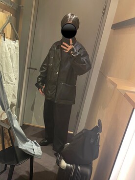 「タックイン」｜「アイテム（カバーオール）」を使った、よっしーさん（メンズ・163cm）の冬コーディネート