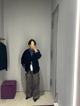 「green label relaxing（グリーンレーベルリラクシング）のアイテム（シャツ/ブラウス）」を使った、よっしーさん（メンズ・163cm）の秋コーディネート