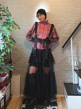 「アイテム（その他アウター）」を使った、sayakaさん（レディース・163cm）の秋コーディネート