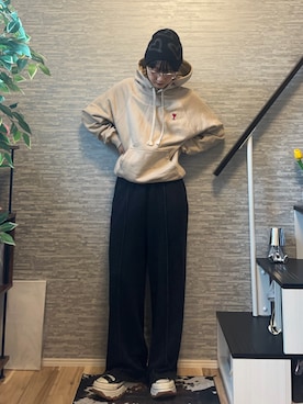 「アイテム（スウェットパンツ）」を使った、sayakaさん（レディース・163cm・20代）の秋コーディネート