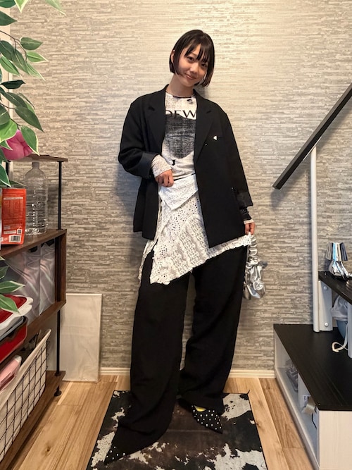 セール】レース非対称巻きスカート（スカート）｜Achic（アシック）の