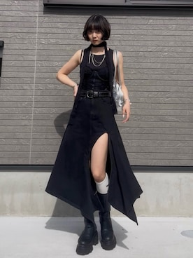 「アイテム（ブーツ）」を使った、sayakaさん（レディース・163cm・20代）の夏コーディネート