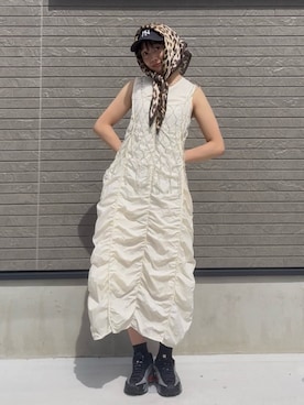 「アイテム（キャップ）」を使った、sayakaさん（レディース・163cm・20代）の夏コーディネート