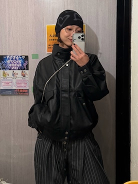 「アイテム（ニットキャップ/ビーニー）」を使った、sayakaさん（レディース・163cm・20代）の秋コーディネート