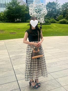「LOUIS  VUITTON」｜「アイテム（ワンピース/ドレス）」を使った、saoさん（レディース・153cm）の夏コーディネート
