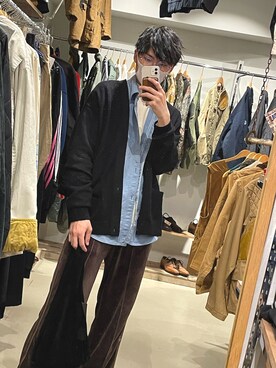 「MONKEY TIME（モンキータイム）のアイテム（ニット/セーター）」を使った、Kaiyaさん（メンズ・175cm）の春コーディネート