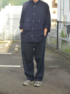 「NEW BALANCE（ニューバランス）のnew balance/ML2002（スニーカー、グレー系）」を使った、hasuさん（メンズ・178cm）の夏コーディネート