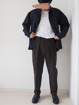 「POLYPLOID（ポリプロイド）のアイテム（トップス）」を使った、wacky17さん（メンズ・174cm）の秋コーディネート