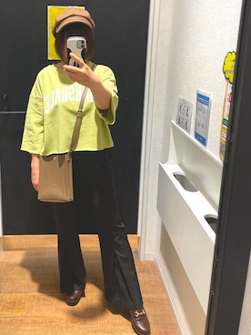「RETRO GIRL（レトロガール）のアイテム（帽子）」を使った、greenさん（レディース・155cm）の春コーディネート