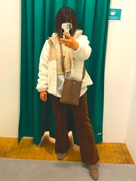 「FUN（ファン）のアイテム（ジャケット/アウター）」を使った、greenさん（レディース・155cm）の冬コーディネート