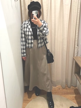 「春服みてみて」｜「アイテム（キャスケット）」を使った、greenさん（レディース・155cm）の春コーディネート