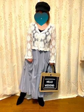 「アイテム（キャスケット）」を使った、greenさん（レディース・155cm）の秋コーディネート