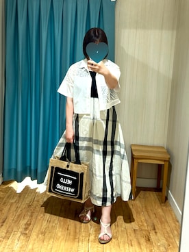 「アイテム（ワンピース）」を使った、greenさん（レディース・155cm）の夏コーディネート