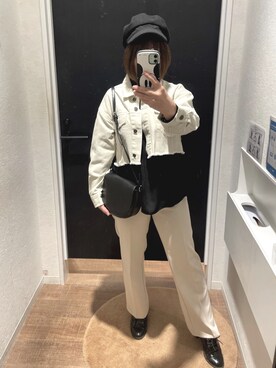 「モノートーン」｜greenさん（レディース・155cm）の冬コーディネート