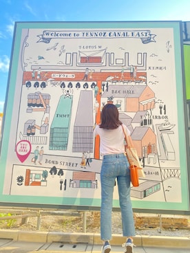 「YAHKI（ヤーキ）のアイテム（ショルダーバッグ）」を使った、skyさん（レディース・160cm）の夏コーディネート