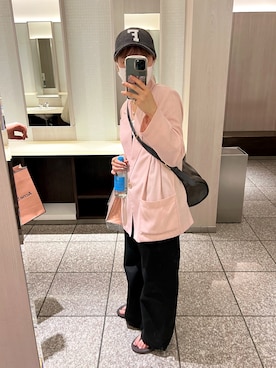 「UNIVERSAL OVERALL（ユニバーサルオーバーオール）のアイテム（サロペット/オーバーオール）」を使った、ksmさん（レディース・155cm）の夏コーディネート