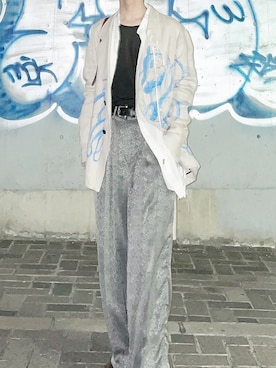 「superNova.（スーパーノヴァ）のアイテム（パンツ）」を使った、ルロイ修道士さん（メンズ・166cm）の秋コーディネート