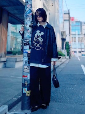 「アイテム（ファッション雑貨）」を使った、ほのかりんさん（レディース・166cm）の秋コーディネート