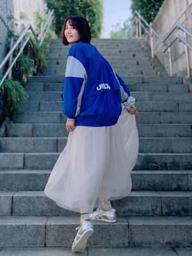 「アイテム（ソックス/靴下）」を使った、ほのかりんさん（レディース・166cm）の秋コーディネート