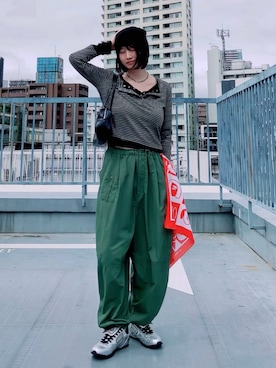 「STANDOIL（スタンドオイル）のアイテム」を使った、ほのかりんさん（レディース・166cm）の秋コーディネート