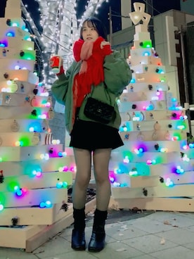 「アイテム（レッグウェア）」を使った、ほのかりんさん（レディース・166cm）の冬コーディネート
